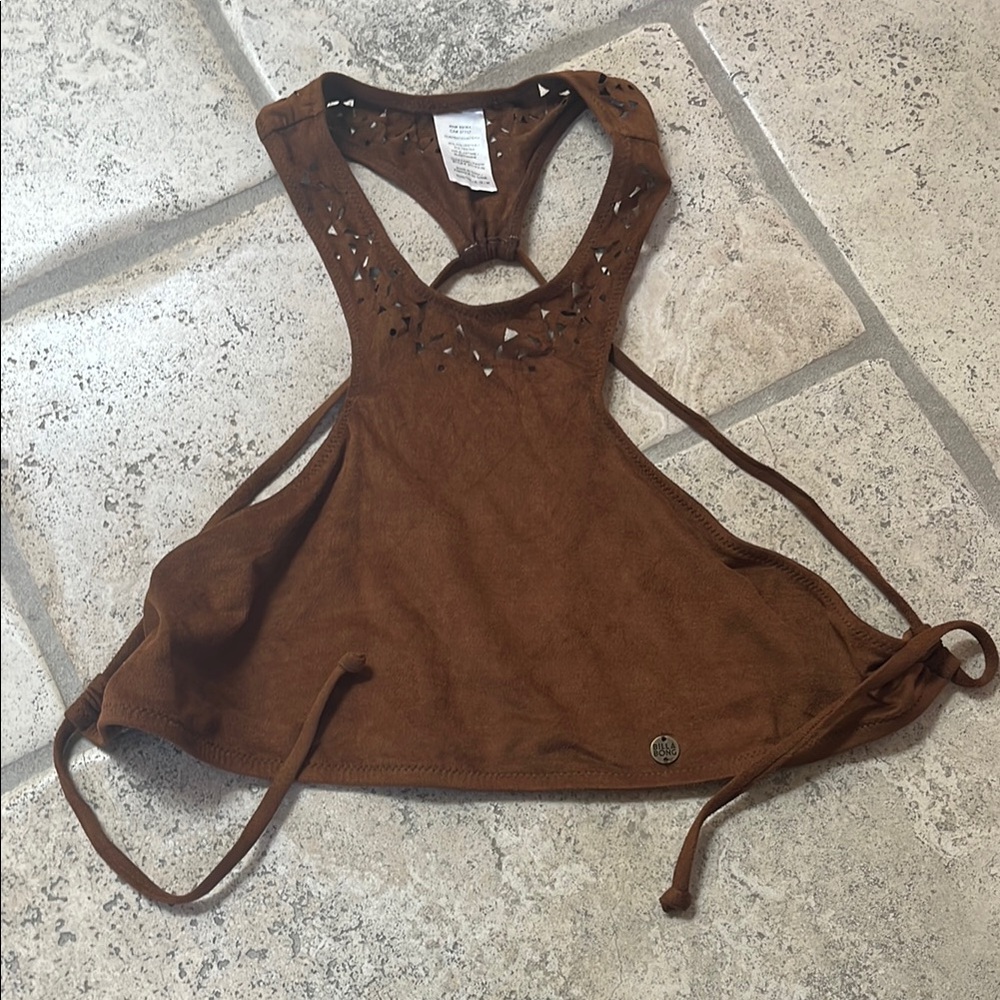 Brown Suede Halter Top